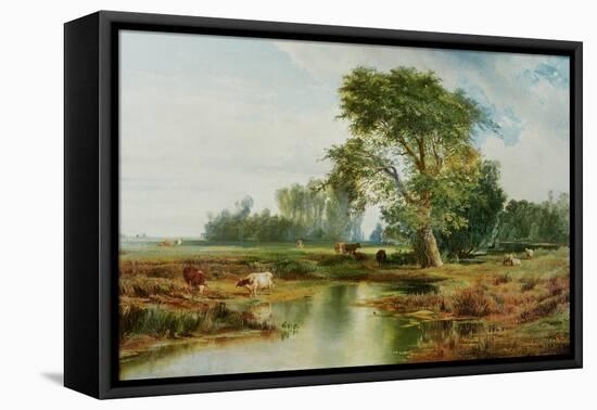 Cattle Watering, 1888-Thomas Moran-Framed Stretched Canvas