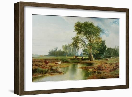 Cattle Watering, 1888-Thomas Moran-Framed Giclee Print