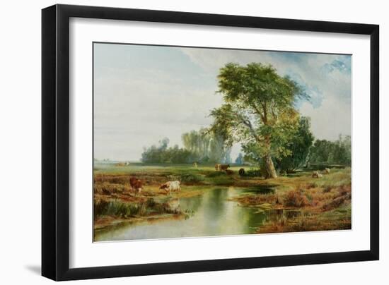 Cattle Watering, 1888-Thomas Moran-Framed Giclee Print