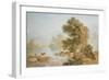 Cattle Watering at a River-John Glover-Framed Giclee Print