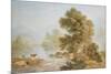 Cattle Watering at a River-John Glover-Mounted Giclee Print