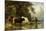 Cattle Watering in a River Landscape-Friedrich Johann Voltz-Mounted Giclee Print