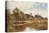 Cattle Watering, Kempstead-On-Thames-Alfred Augustus Glendening-Stretched Canvas