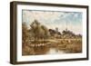 Cattle Watering, Kempstead-On-Thames-Alfred Augustus Glendening-Framed Giclee Print