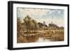 Cattle Watering, Kempstead-On-Thames-Alfred Augustus Glendening-Framed Giclee Print