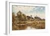 Cattle Watering, Kempstead-On-Thames-Alfred Augustus Glendening-Framed Giclee Print