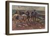 Cattle with Driver on the Island Road, 1921 (Oil on Canvas)-Heinrich Johann von Zugel-Framed Giclee Print