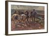 Cattle with Driver on the Island Road, 1921 (Oil on Canvas)-Heinrich Johann von Zugel-Framed Giclee Print