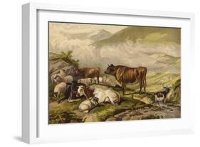 Cattle-Thomas Sidney Cooper-Framed Giclee Print