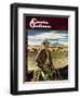 "Cattleman," Country Gentleman Cover, June 1, 1946-Peter Hurd-Framed Giclee Print