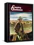 "Cattleman," Country Gentleman Cover, June 1, 1946-Peter Hurd-Framed Stretched Canvas