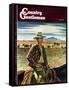 "Cattleman," Country Gentleman Cover, June 1, 1946-Peter Hurd-Framed Stretched Canvas