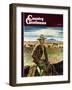 "Cattleman," Country Gentleman Cover, June 1, 1946-Peter Hurd-Framed Giclee Print