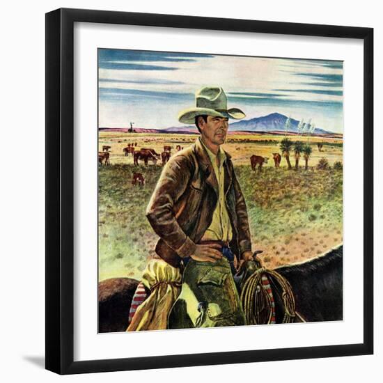 "Cattleman,"June 1, 1946-Peter Hurd-Framed Giclee Print