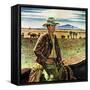 "Cattleman,"June 1, 1946-Peter Hurd-Framed Stretched Canvas