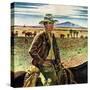 "Cattleman,"June 1, 1946-Peter Hurd-Stretched Canvas