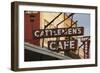 Cattlemen's Cafe Restaurant Sign, Oklahoma City, Oklahoma, USA-Walter Bibikow-Framed Photographic Print