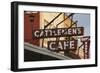 Cattlemen's Cafe Restaurant Sign, Oklahoma City, Oklahoma, USA-Walter Bibikow-Framed Photographic Print