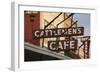 Cattlemen's Cafe Restaurant Sign, Oklahoma City, Oklahoma, USA-Walter Bibikow-Framed Photographic Print