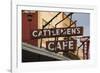 Cattlemen's Cafe Restaurant Sign, Oklahoma City, Oklahoma, USA-Walter Bibikow-Framed Photographic Print