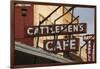 Cattlemen's Cafe Restaurant Sign, Oklahoma City, Oklahoma, USA-Walter Bibikow-Framed Photographic Print