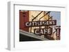 Cattlemen's Cafe Restaurant Sign, Oklahoma City, Oklahoma, USA-Walter Bibikow-Framed Photographic Print