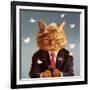 Catty Remarks-Lucia Heffernan-Framed Art Print