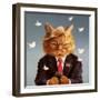 Catty Remarks-Lucia Heffernan-Framed Art Print