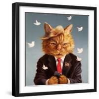 Catty Remarks-Lucia Heffernan-Framed Art Print