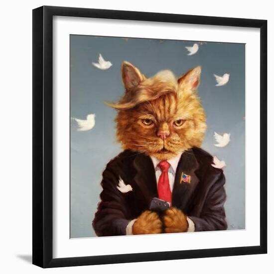 Catty Remarks-Lucia Heffernan-Framed Art Print