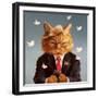 Catty Remarks-Lucia Heffernan-Framed Art Print