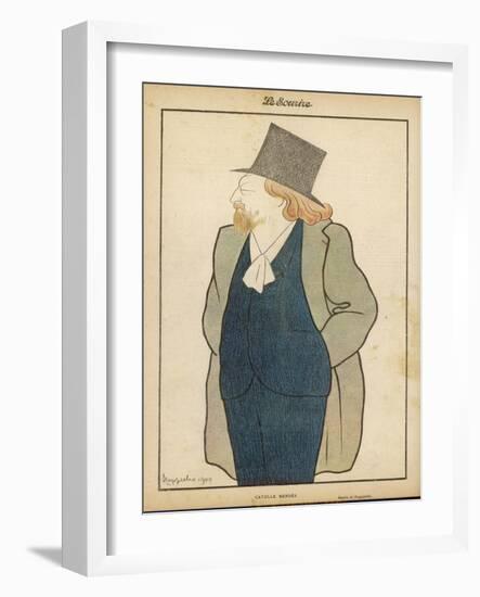 Catulle Mendes French Writer in His Hat and Coat-Leonetto Cappiello-Framed Art Print