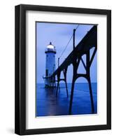 Catwalk to Door of Lighthouse-Walter Bibikow-Framed Photographic Print