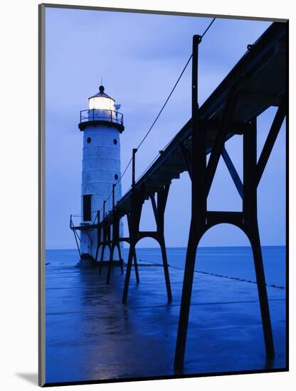 Catwalk to Door of Lighthouse-Walter Bibikow-Mounted Photographic Print