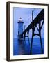 Catwalk to Door of Lighthouse-Walter Bibikow-Framed Photographic Print