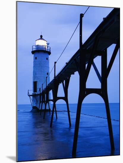 Catwalk to Door of Lighthouse-Walter Bibikow-Mounted Photographic Print