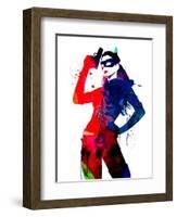 Catwoman Watercolor-Lana Feldman-Framed Art Print