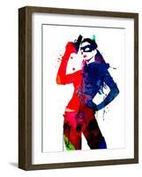 Catwoman Watercolor-Lana Feldman-Framed Art Print