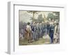 Caucasian Leader Shamil (circa 1798-1871) Surrendering to Count Baryatinsky in 1859, 1880-Aleksei Danilovich Kivshenko-Framed Giclee Print