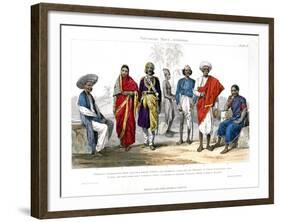 Caucasian Race, Hindus, 1800-1900-A Portier-Framed Giclee Print