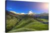 Caucasus Mountains in Georgia. Beautiful Landscape in Kazbeki Region in Georgia-goinyk-Stretched Canvas