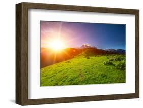 Caucasus Mountains in Georgia. Beautiful Landscape in Kazbeki Region in Georgia-goinyk-Framed Photographic Print