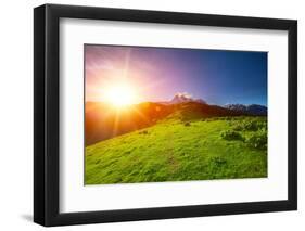 Caucasus Mountains in Georgia. Beautiful Landscape in Kazbeki Region in Georgia-goinyk-Framed Photographic Print