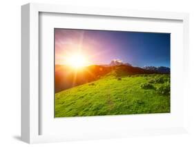 Caucasus Mountains in Georgia. Beautiful Landscape in Kazbeki Region in Georgia-goinyk-Framed Photographic Print