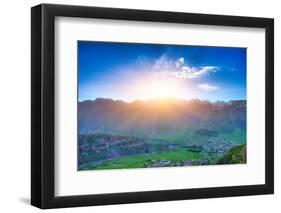 Caucasus Mountains in Georgia. Beautiful Landscape in Kazbeki Region in Georgia-goinyk-Framed Photographic Print