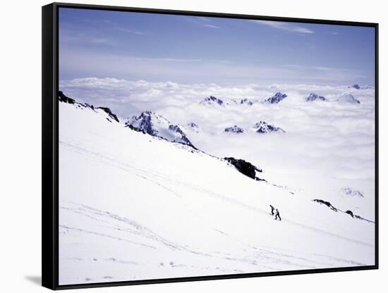 Caucaus Mountains from Elbrus, Russia-Michael Brown-Framed Stretched Canvas