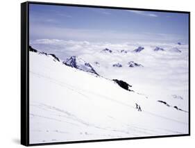 Caucaus Mountains from Elbrus, Russia-Michael Brown-Framed Stretched Canvas