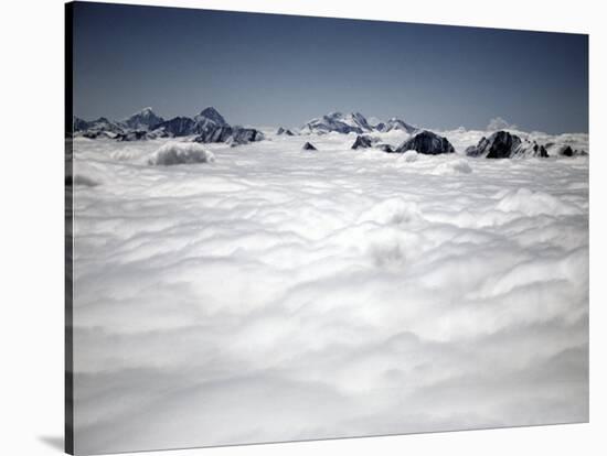 Caucaus Mountains from Elbrus, Russia-Michael Brown-Stretched Canvas