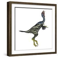 Caudipteryx Dinosaur with Head Up-Stocktrek Images-Framed Art Print