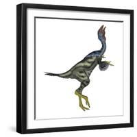 Caudipteryx Dinosaur with Head Up-Stocktrek Images-Framed Art Print